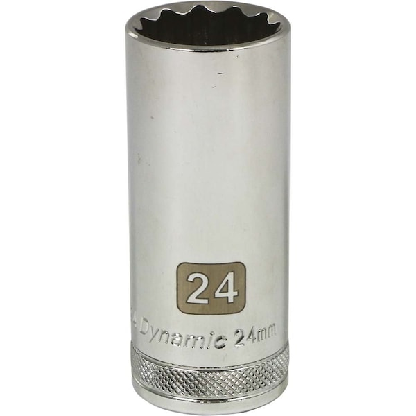 1/2" Drive, 24mm Metric Socket, 12 Points